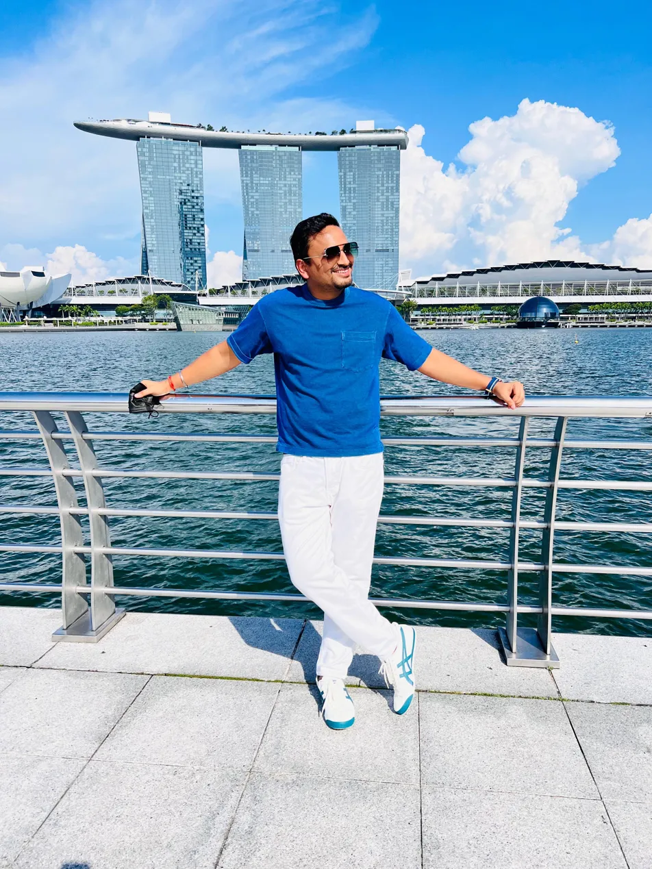 Ritesh Kumar Agrahari at Marina Bay, Singapore